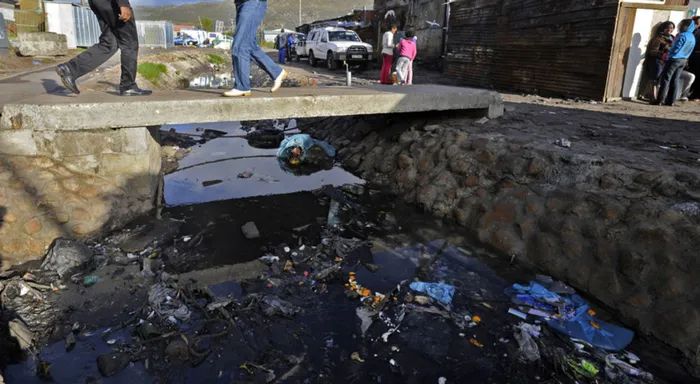 A study conducted in Masiphumelele and three other local townships reveal that owing to poor sanitation and housing conditions, residents are subject to water pollution. Photo: Matthew Jordaan
