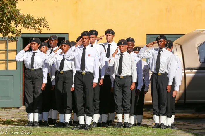 The Sea Cadets at the VE Day celebrations at the Castle of Good Hope.