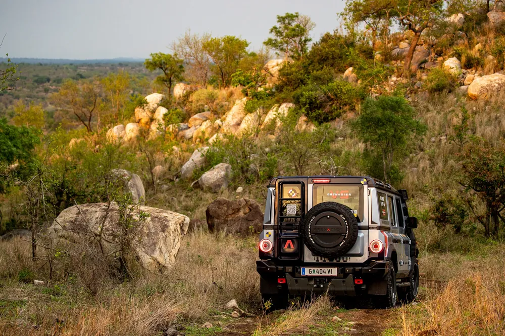 2022 Ineos Grenadier tackles rugged terrain.