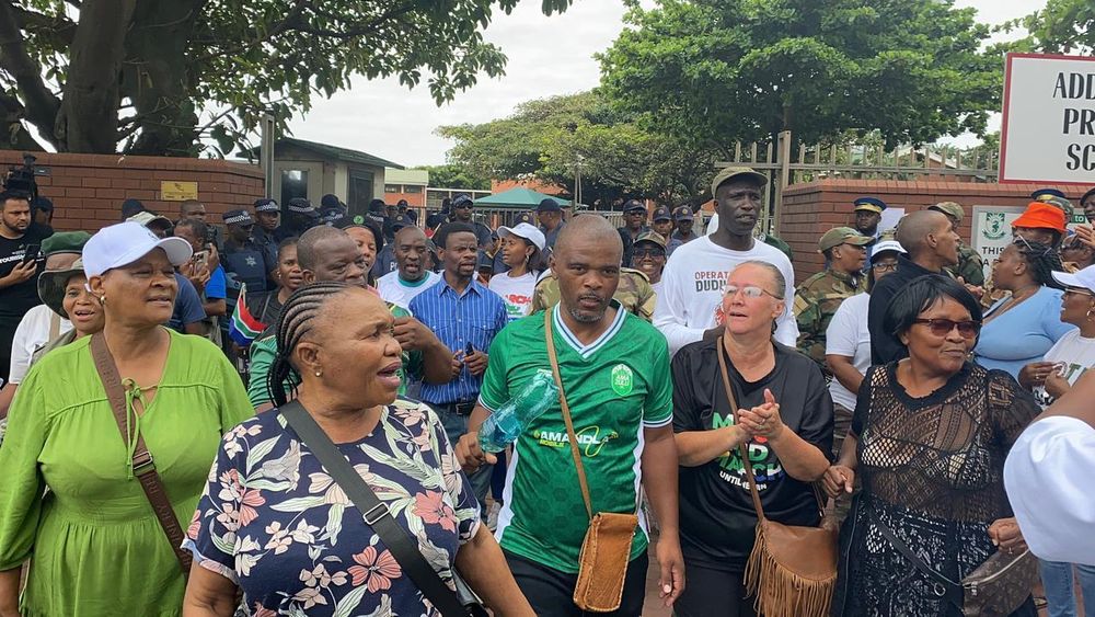 Heavy police presence as educational protests escalate at Addington Primary School