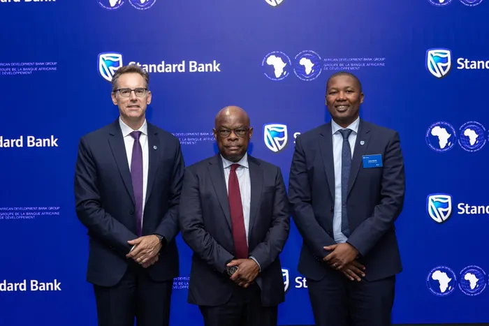  Bill Blackie, Chief Executive of Business and Commercial Banking at Standard Bank Group, Kennedy Mbekeani, African Development Bank Director General for Southern Africa and Country Manager for South Africa, and Luvuyo Masinda, Chief Executive of Corporate and Investment Banking at Standard Bank Group.