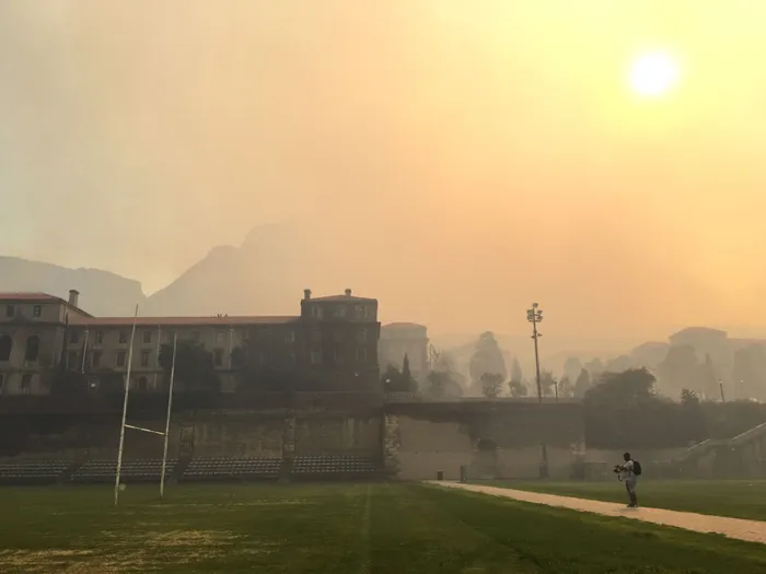 The cause of the wildfire that gutted part of the Rhodes Memorial restaurant and vegetation at UCT on Sunday is believed to be a vagrant fire, according to Table Mountain National Park. Picture: Tracey Adams African News Agency (ANA)