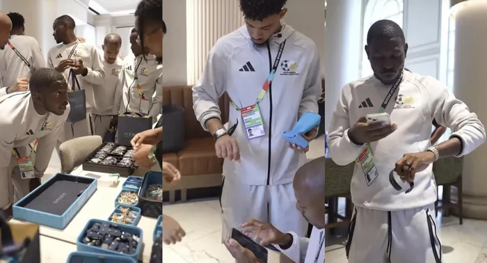 Bafana Bafana players seen shopping at Icebox in Atlanta. 