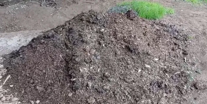 Compost that was created from the recycled organic waste.