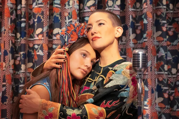 Maddie Ziegler as the title character with Kate Hudson as her half-sister, Zu, in the musical drama, ’Music’. Picture: Supplied