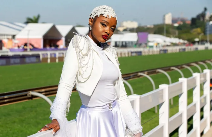 An all-white intepretation of the 'Country Allure' Hollywoodbets Durban July 2026 theme.