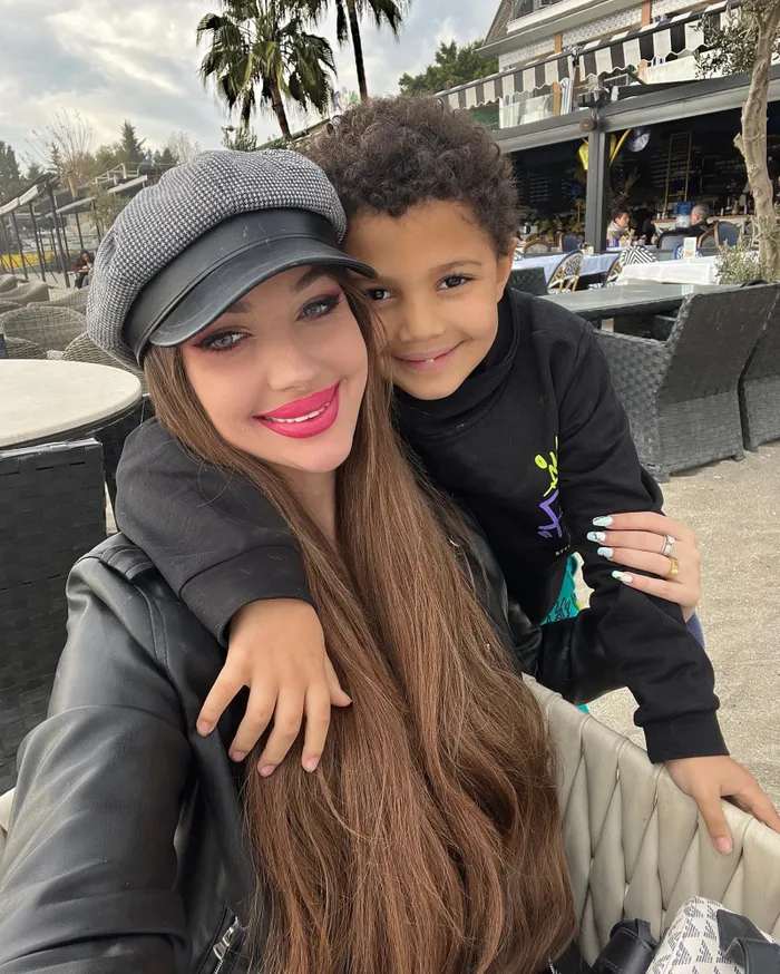 Iva Ristic with her son. Picture: Instagram/ivarisstic