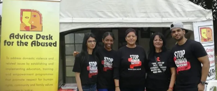 Members at an anti-human trafficking event.