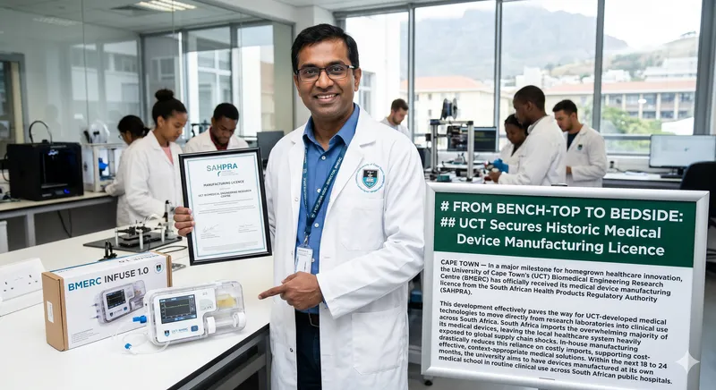 University of Cape Town secures licence for medical device manufacturing, revolutionising local healthcare innovation