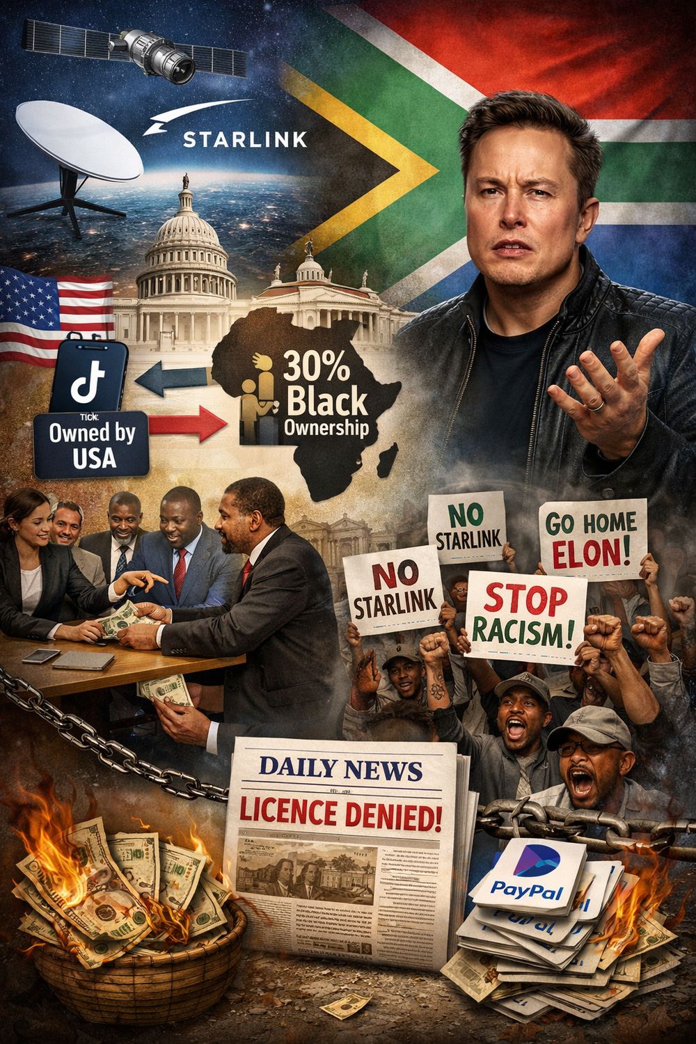 Trending: Starlink, race laws, and Elon Musk ignite explosive X debate over South Africa licensing row