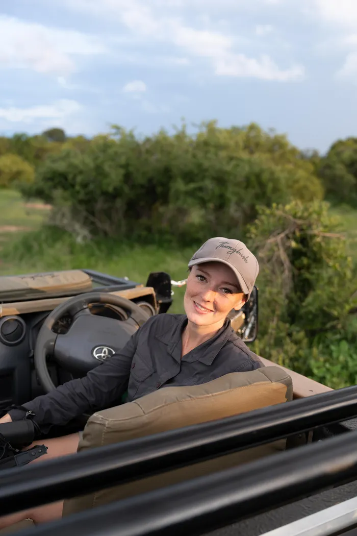 Safari Guide of the Year 2026 winner Sarah Barratt of Thornybush, recognised for her 15 years of exceptional guiding, tracking and storytelling in the African bush.