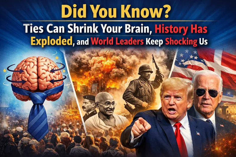 Ties Can Shrink Your Brain, History Has Exploded, and World Leaders Keep Shocking Us