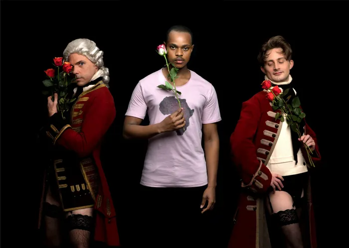 Contested Bodies or Doctor James Barry, Lord Charles Somerset and I stars Marcel Meyer, Lungile Lallie and Matthew Baldwin. Picture: Fiona Macpherson