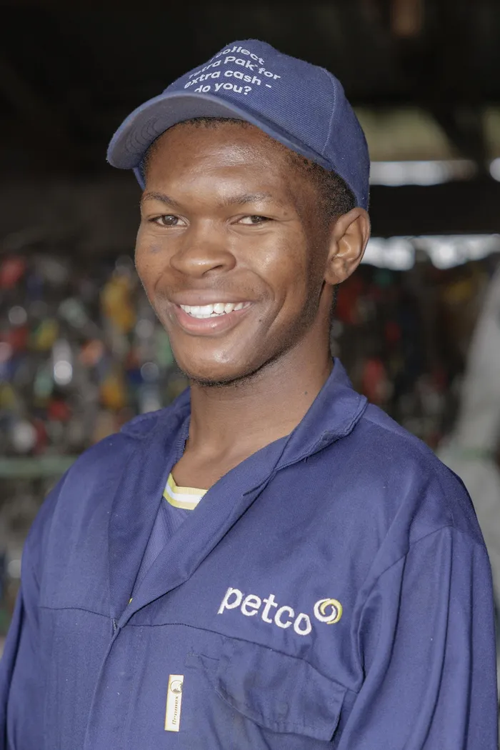 Dr Sizwe Mkwanazi, whose team won for roadside recycling models that clear hundreds of kilogrammes of waste along Mpumalanga routes.