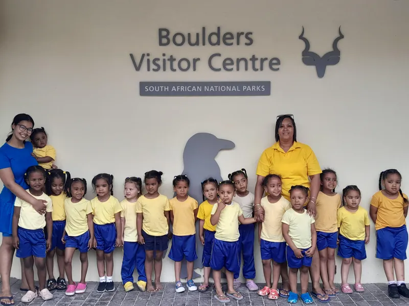 Little Stars Daycare pupils explore the beach in Simon's Town