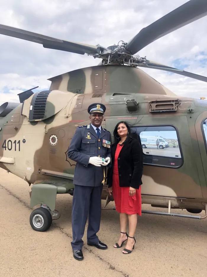 Brigadier-General Kevin Moonsamy has served as South Africa’s Military Adviser in India since 2022. His wife Janessa, a warrant officer in the Air Force, accompanied him.