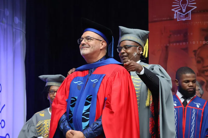 Edward Kieswetter honoured with honorary doctorate at CPUT, inspires graduates to lead