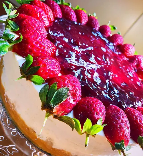 Indulge in the ultimate Strawberry Cheesecake
