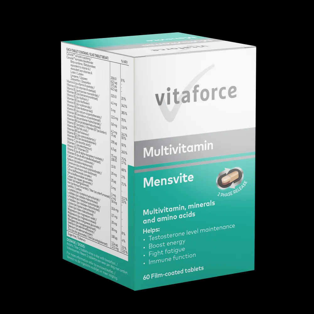 Vitaforce Mensvite is specially formulated for sustained energy, supporting healthy testosterone levels