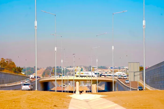 The new road interchange in Midrand