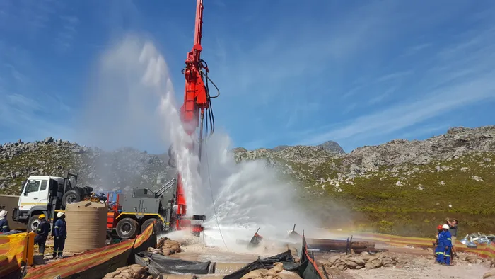 Drilling a borehole at Table Mountain Group Aquifer. Picture: City of Cape Town