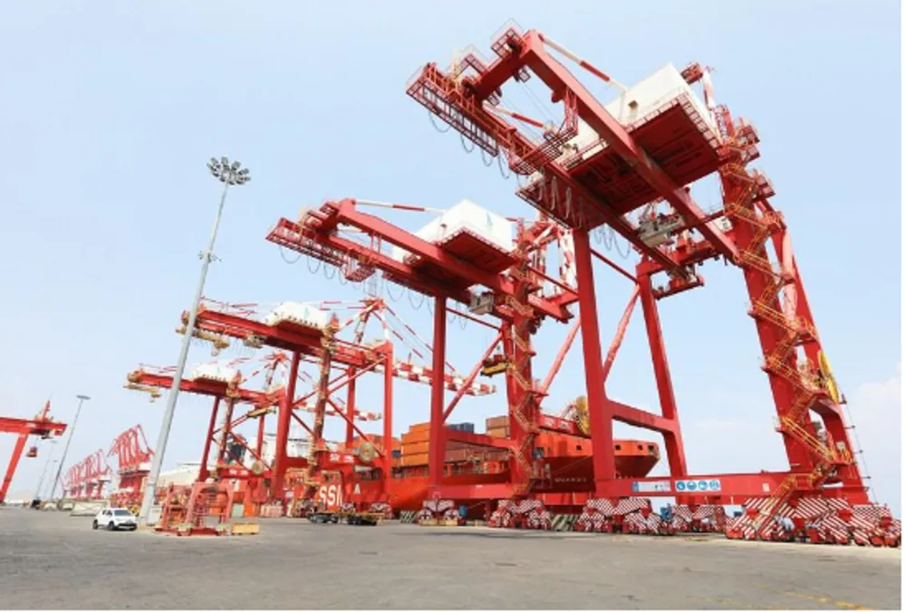 This photo taken on Sept. 20, 2022 shows the Doraleh Multi-Purpose Port, constructed by China State Construction Engineering Corporation in Djibouti City, capital of Djibouti. Xinhua/Dong Jianghui.