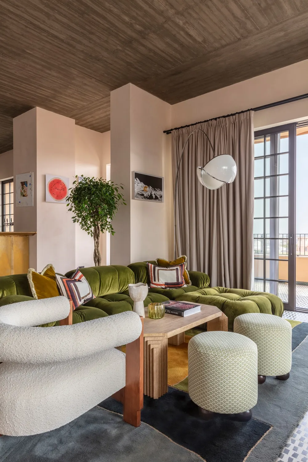 Italy, Velvet couch, modern interiors, design hotels