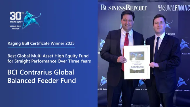 Contrarius wins the Raging Bull Certificate for Best Global Multi Asset High Equity Fund for Straight Performance over Three Years