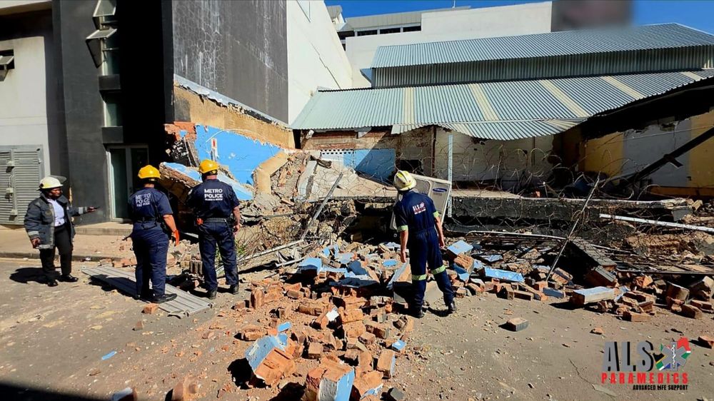 Durban CBD Wall Collapse Traps Worker; Labor Department Opens Probe