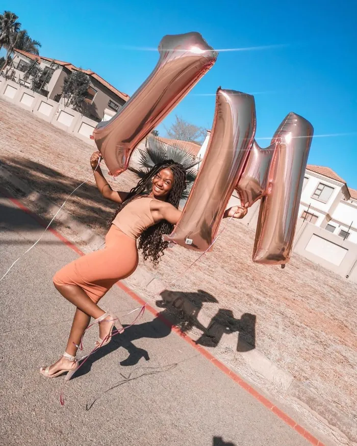 South African influencer Witney Ramabulana when she reached 1 million followers on TikTok. Picture: Instagram