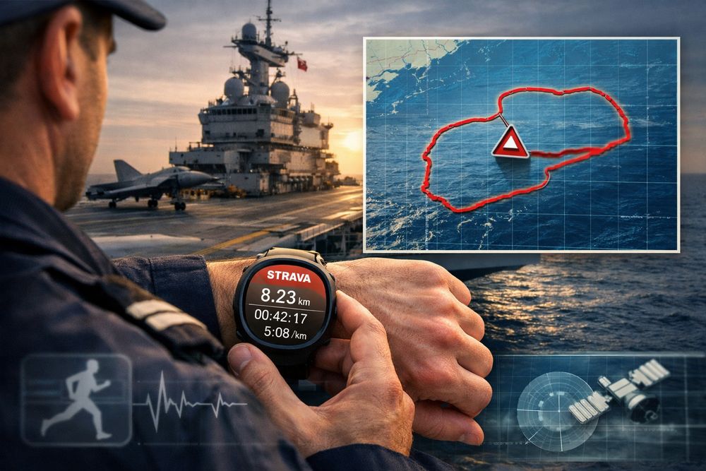 Fitness apps as security threat: French aircraft carrier position exposed by jogging officer
