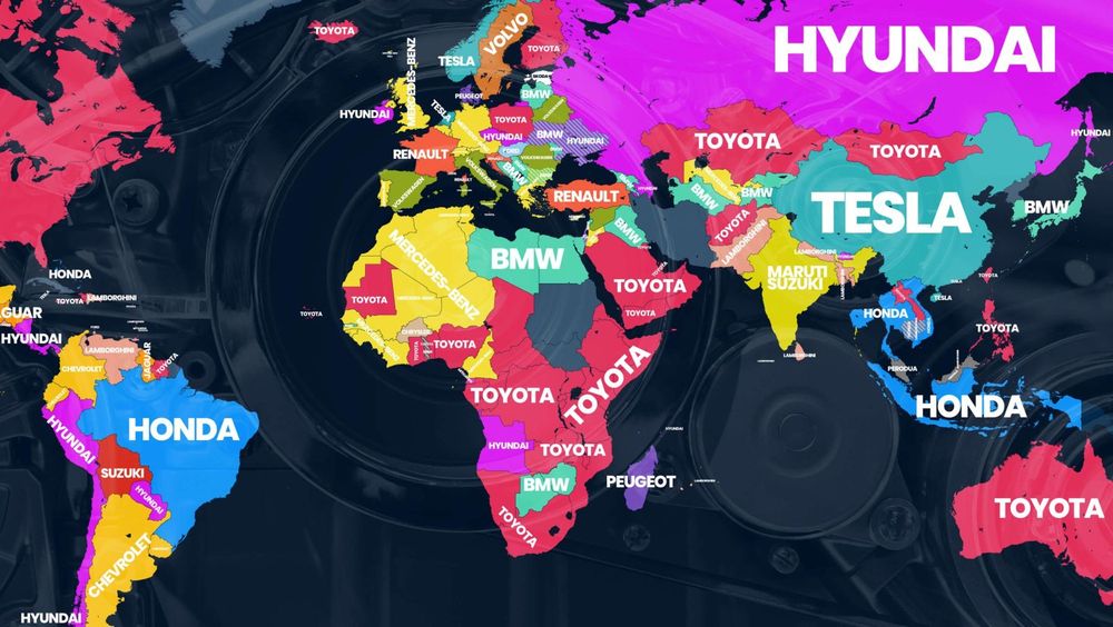 These are the world's most Googled car brands, by country