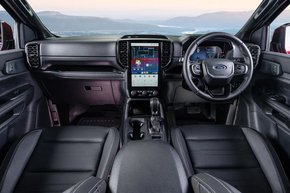 The 2024 Ford Ranger Tremor interior.