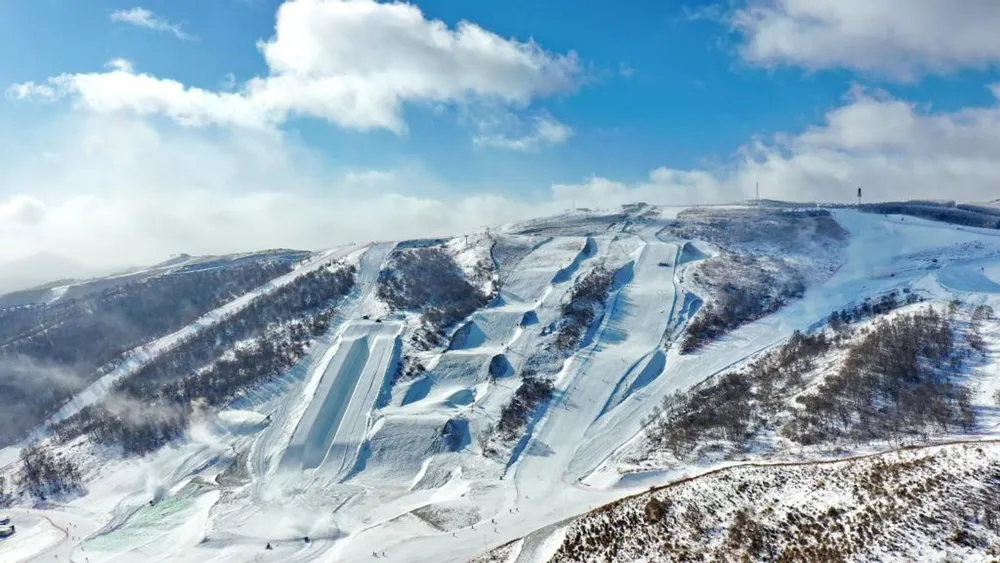 Zhangjiakou Genting Snow Park in Chongli District of Zhangjiakou, north China's Hebei Province. Pic: Xinhua/Yang Shiyao