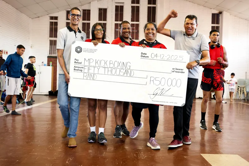 Early Christmas gift for Mitchell's Plain Kickboxing Club following devastating fire