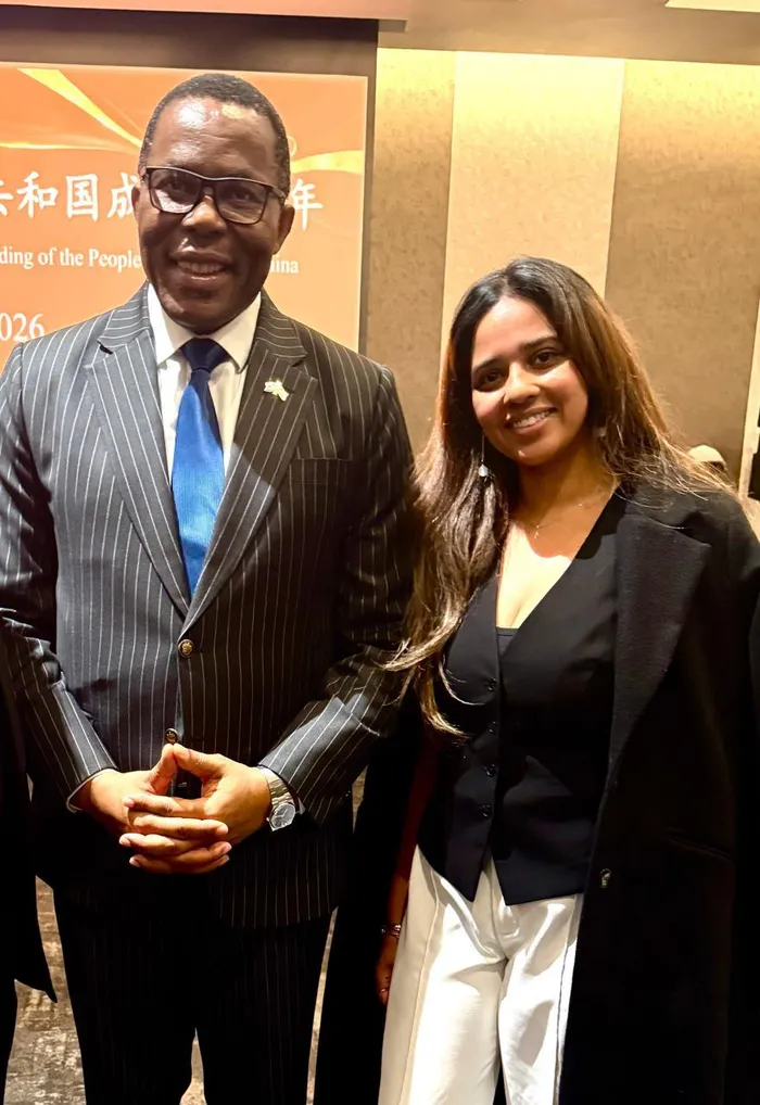  eThekwini Mayor Cyril Xaba and Teerajeh Timothy. 