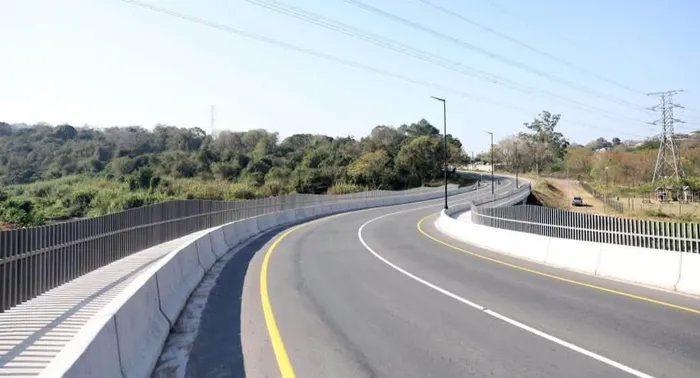 The newly reconstructed R71 million Blundell Road Bridge. 