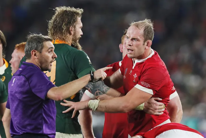Jerome Garces (L) will referee the World Cup Final. Photo: Mark Cristino/EPA