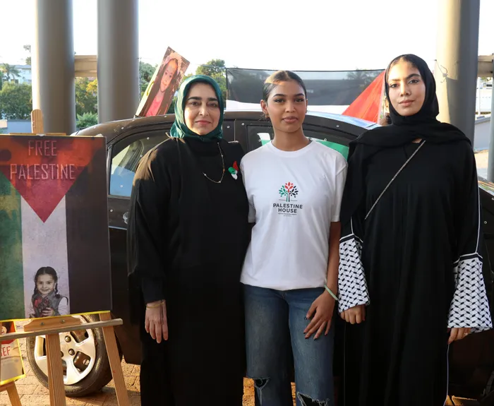 Naeema Ismail, from left, Shamara Govender and Azraa Hoosen. 
