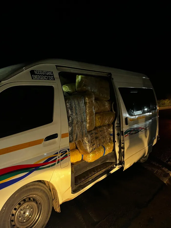 The Toyota Quantum was filled with bags of dagga. 