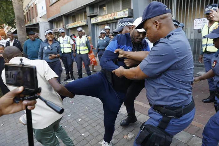 Tensions ran high outside Durban's Diakonia Centre when foreign nationals and locals clashed, police were required to restore calm.