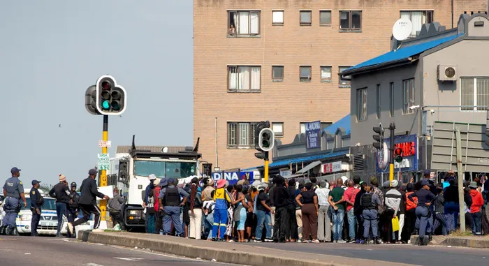 Hundreds of members and supporters of Labour Laws Enforcement marched in Overport on Thursday calling for stricter enforcement of South Africa's labour laws, greater employer accountability, and stronger protection of workers' rights. The march began at Malls Tiles to Star Meats on Sparks Road. There was a heavy police presence monitoring the situation.