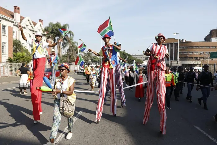 The Africa Day parade started at King Dinuzulu Park and ended at the Durban Playhouse in the CBD.