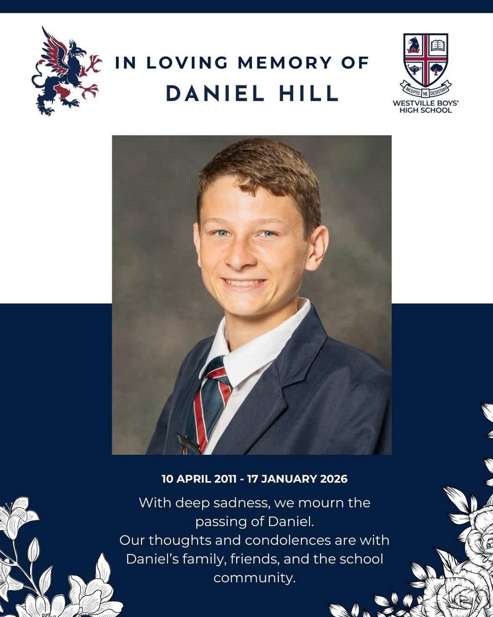 Durban community mourns the sudden death of Daniel Hill, a promising