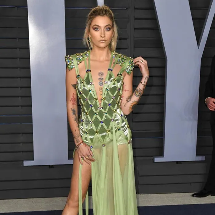 paris jackson green dress Paris Jackson is a goddess in figure-hugging tight green dress at New York  Fashion Week