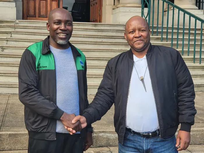 Former eThekwini mayor Mxolisi Kaunda and former deputy mayor Philani Mavundla during their stints before a fallout in 2022.