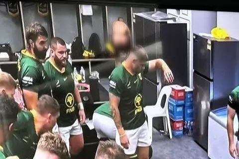 Springbok player caught with his pants down as dressing-room video goes ...