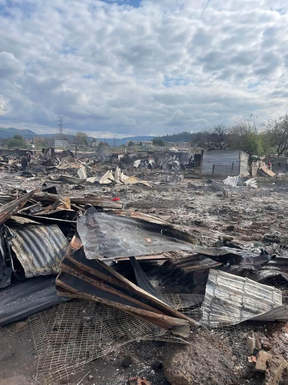 Two dead, 427 families displaced after Jika Joe informal settlement fire