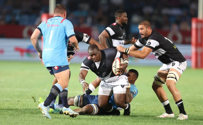 Sharks prop Trevor Nyakane is relishing taking on the Bulls scrum on Saturday. Photo: Steve Haag Sports
