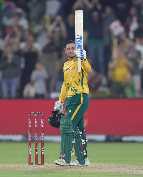 Quinton De Kock ton sinks West Indies in Centurion as Proteas take 2-0 T20I series lead
